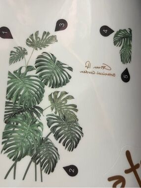 Botanical Garden Green Monstera Wall Decal - Home Bath
